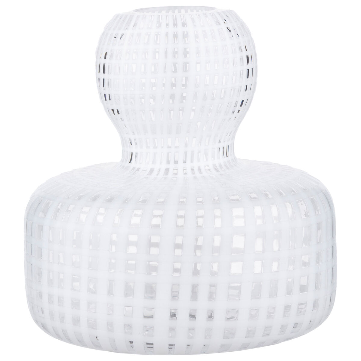 Flower Filigree vas, klar/vit