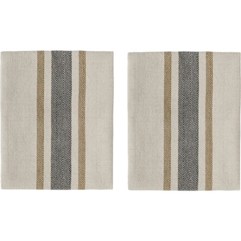 Linu serviet, sort, 2 stk.