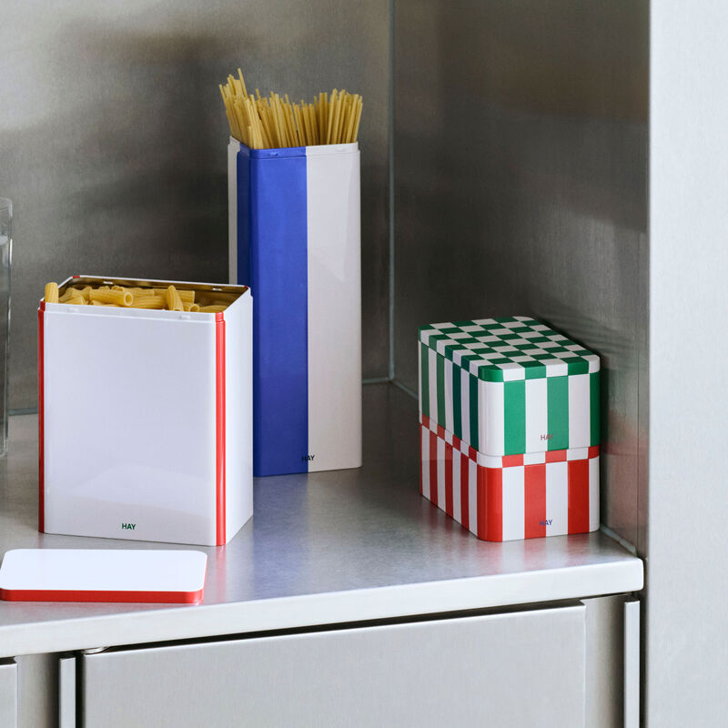 Hay Opbevaringskrukke Plade Slim Blå Off-White