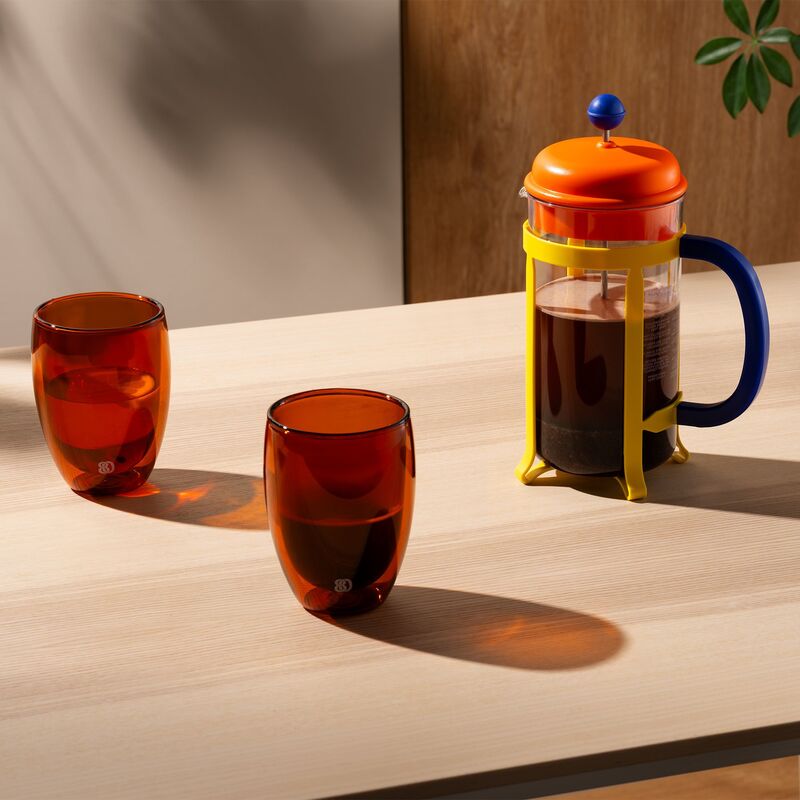 PAVINA dobbeltsidet glas 35 cl, orange, 2 stk.