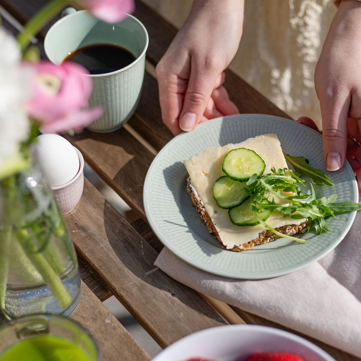 Swedish Grace -lautanen 17 cm Vaaleanvihreä