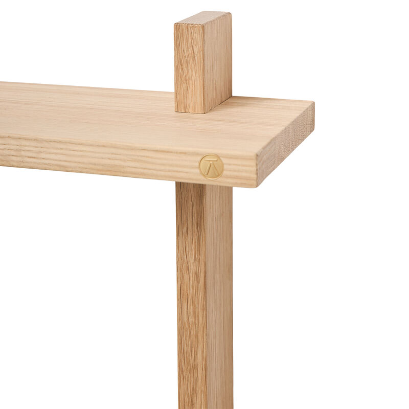 Treat hylle double 34 × 12 cm, eik