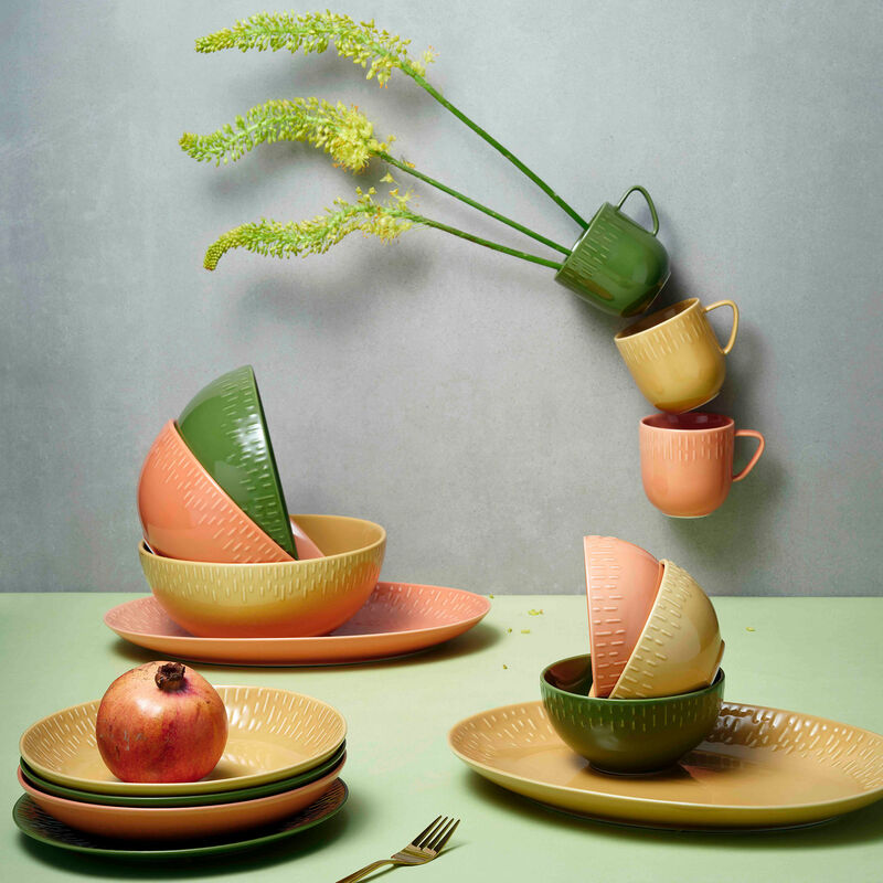 Confetti pastatallerken 23 cm, olive