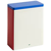 Tin Container, off-white/blue/red
