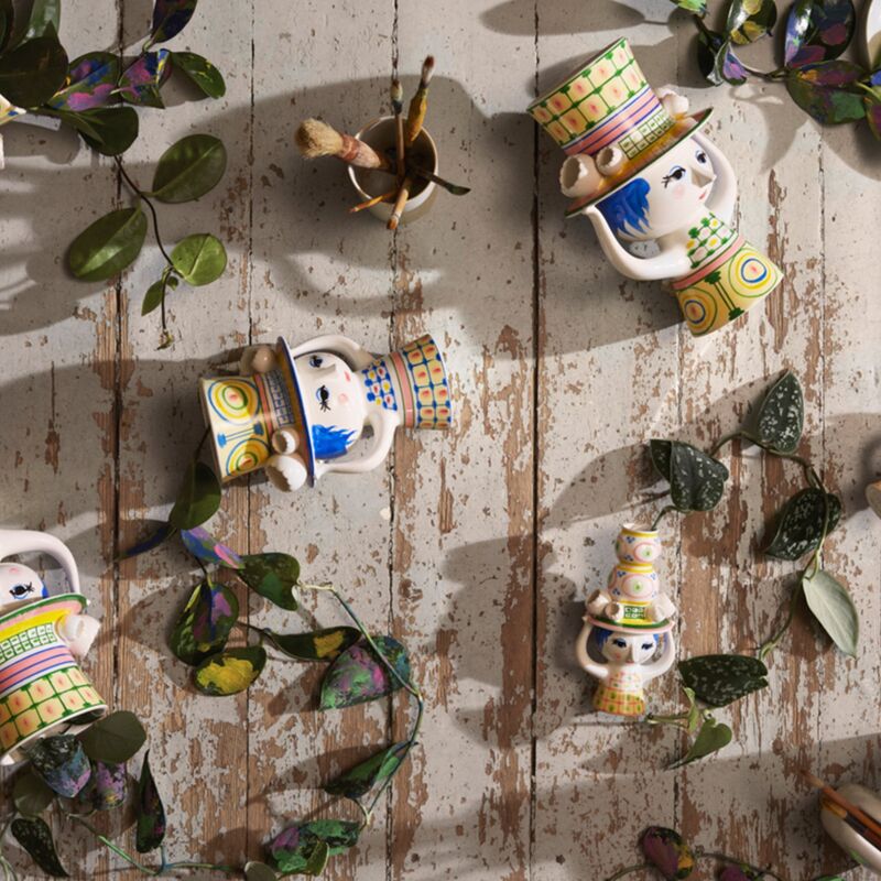 Lady with hat vase 24,5 cm, grønn