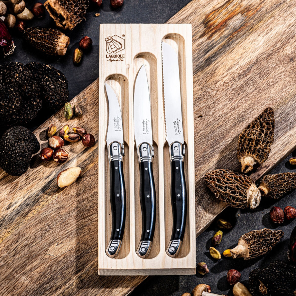 Style de Vie keittiöveitset 3 kpl, musta