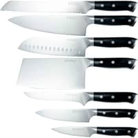Knivsæt, 7 knive, sort