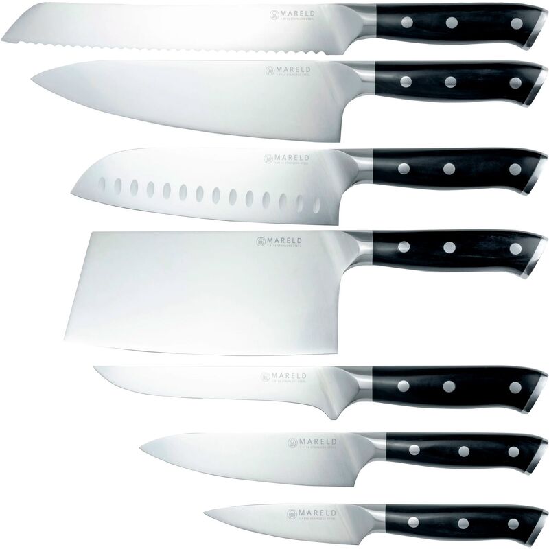 Knivset, 7 knivar, svart