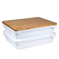 Puinen kansi pizzataikinalaatikolle