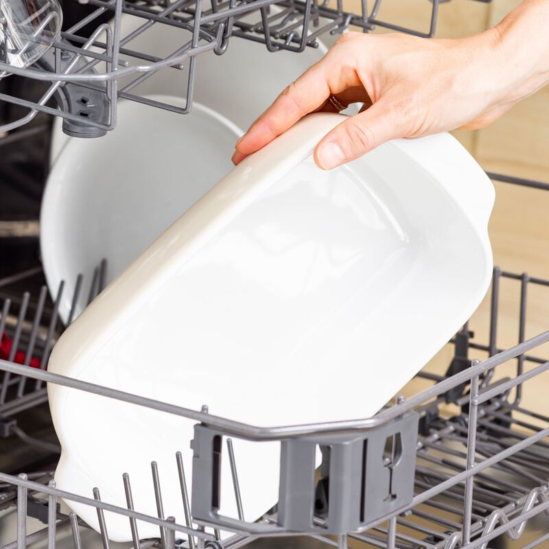 Ugnsform med lock 26x15,5x6,5 cm, creme