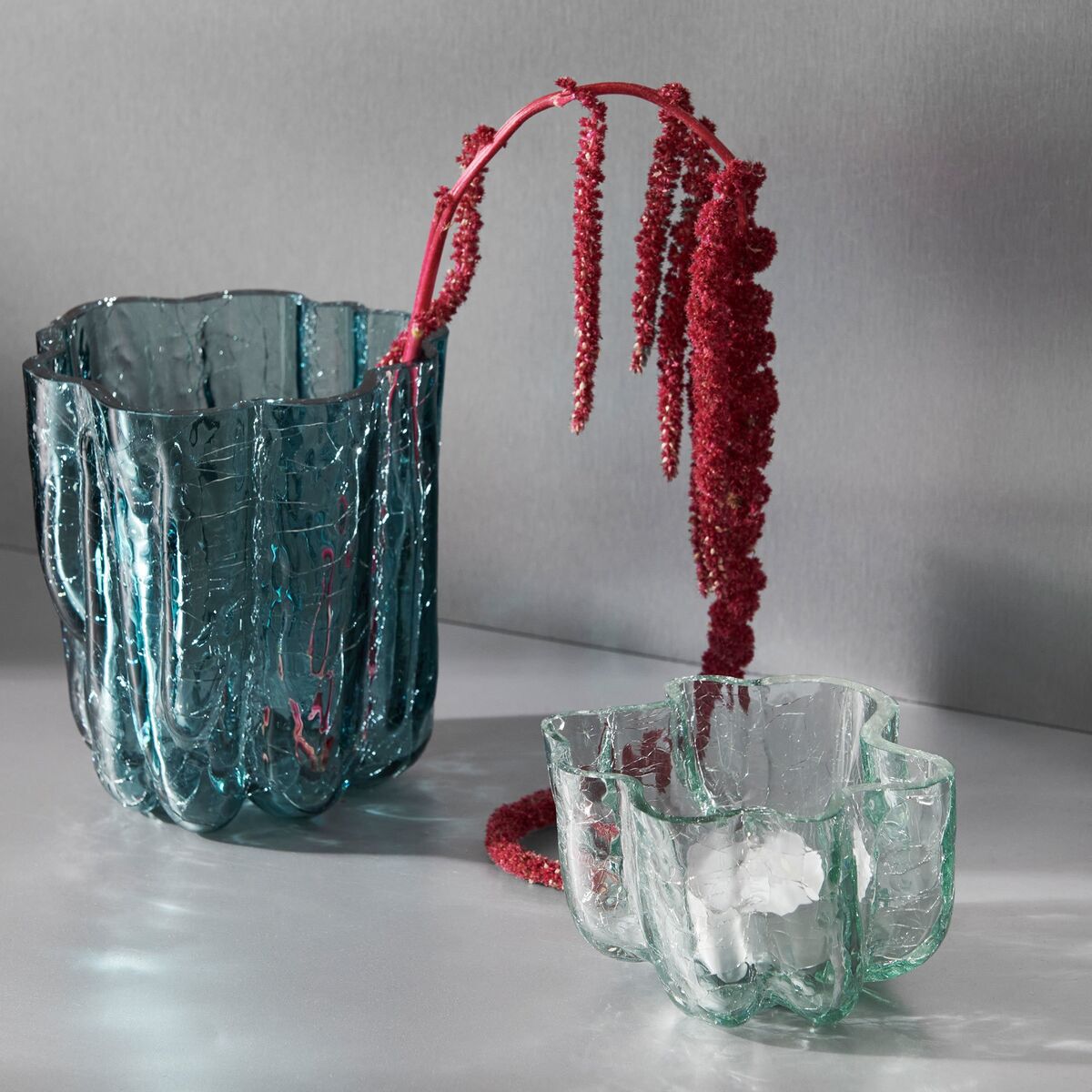 Crackle vase 12,1 cm, sirkulær