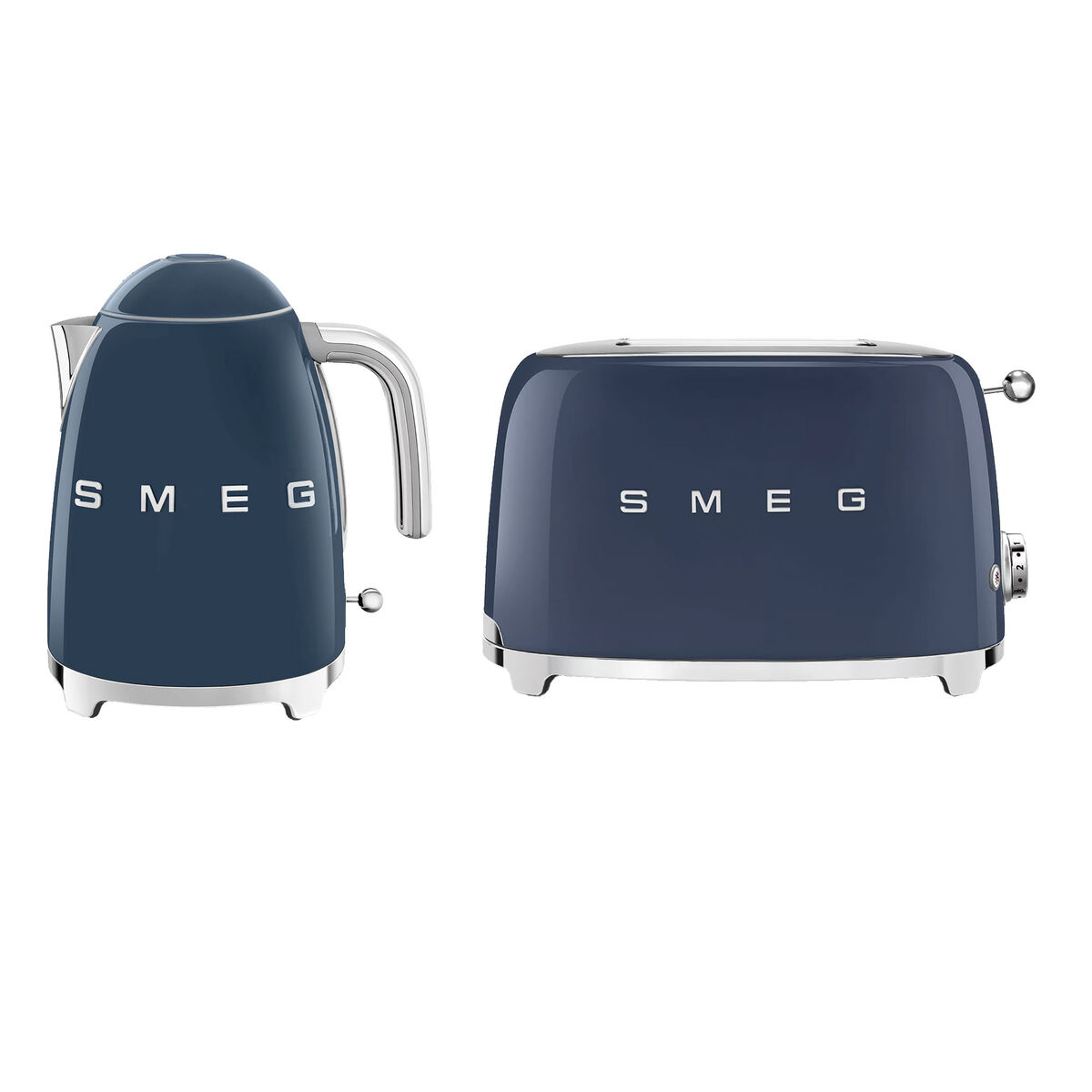 Smeg Morgenmadspakke - Brødrister + Elkedel, navy blå