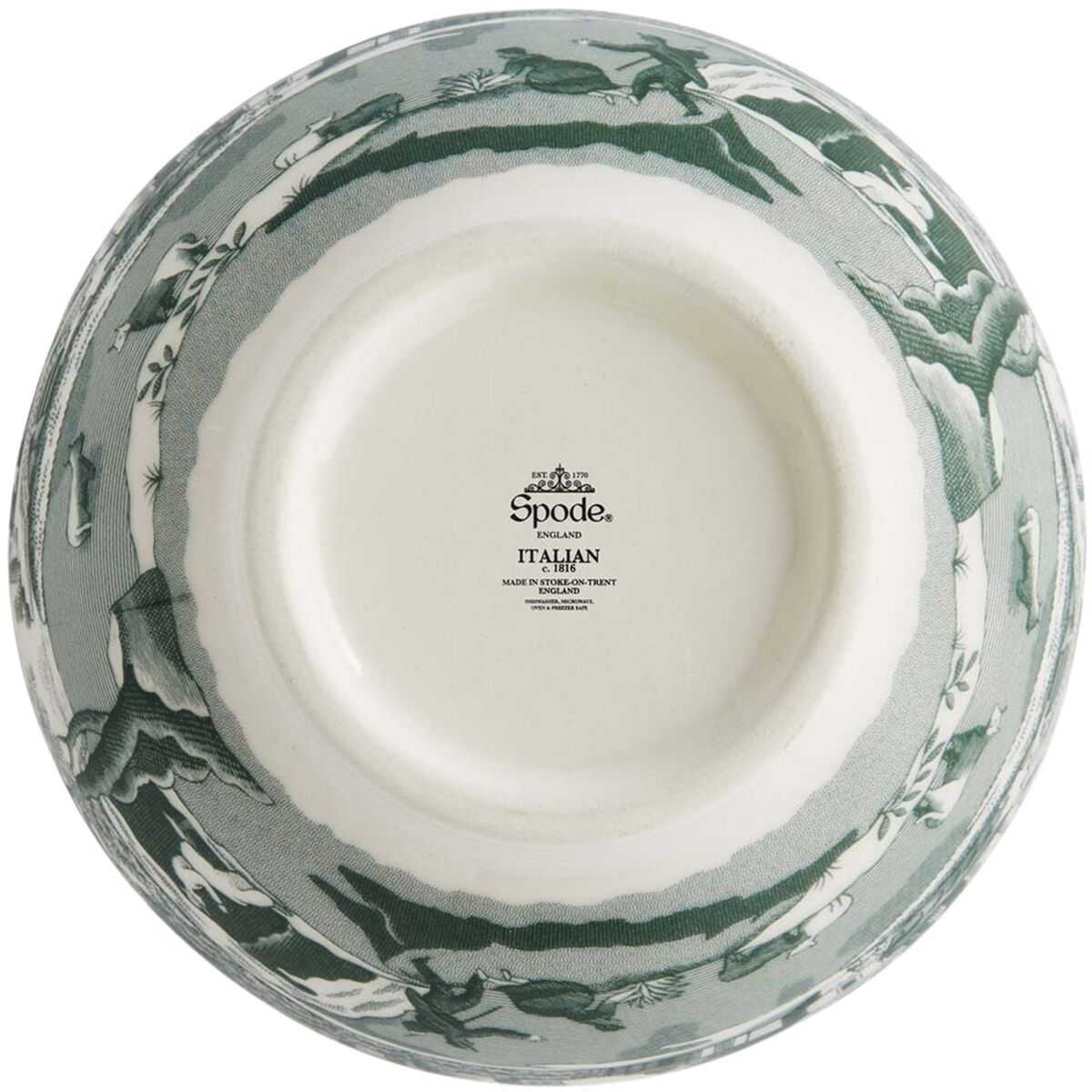 Heritage Green Italian skål 11 cm, grønn/hvit