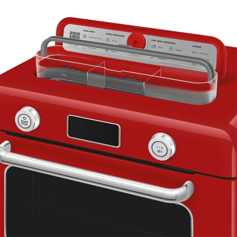 COF01RDEU Vapaasti seisova höyryuuni, punainen