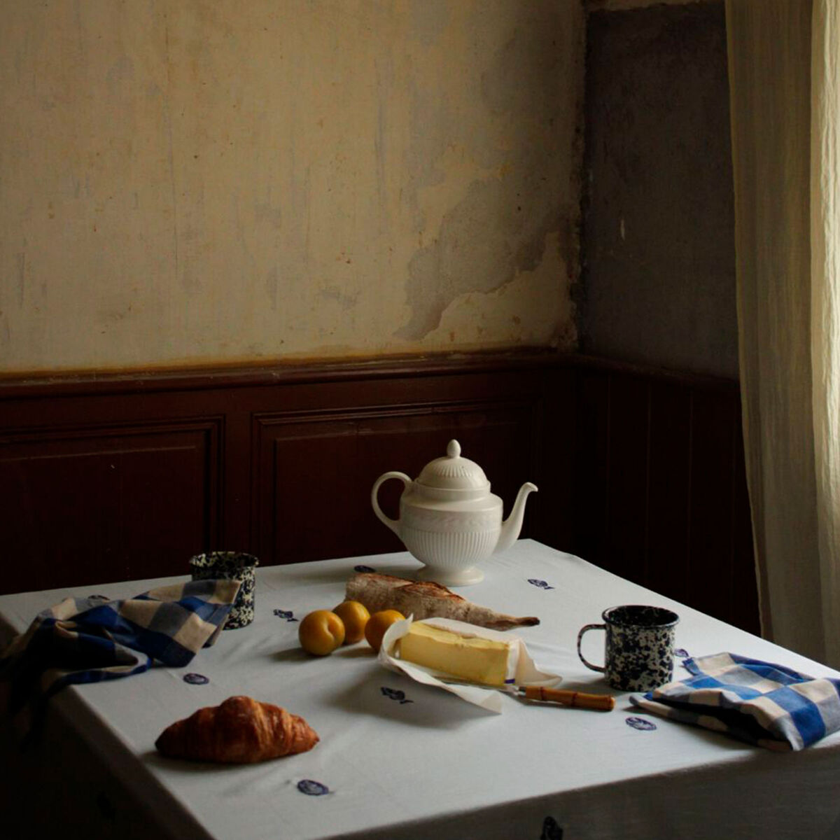 Midnatt Josefin La Mer Dug 330x145 cm, blå