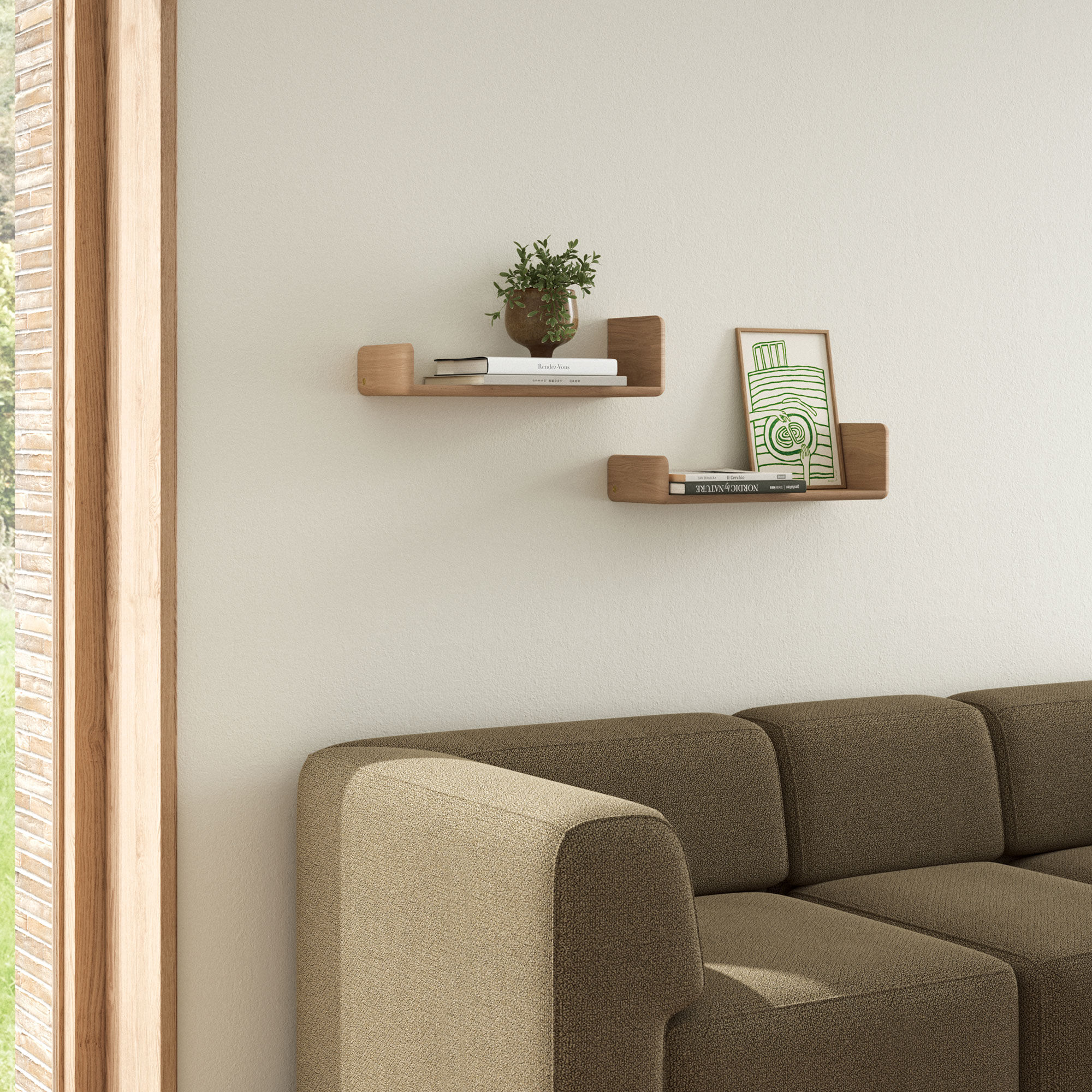 Level hylde 55 x 18 x 19 cm, eg