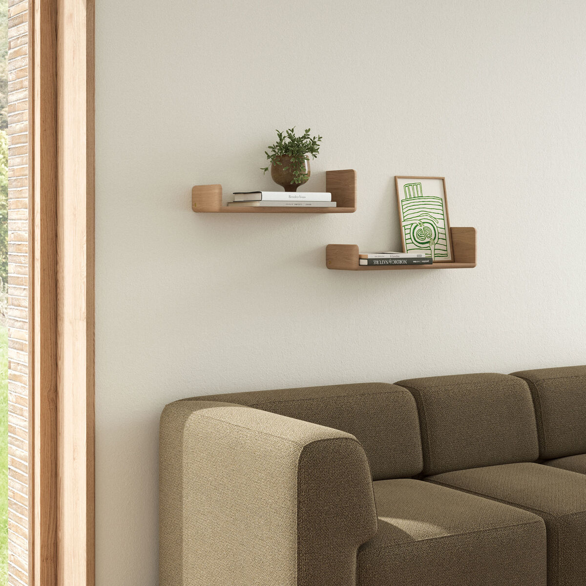 Level hylde 55 x 18 x 19 cm, eg