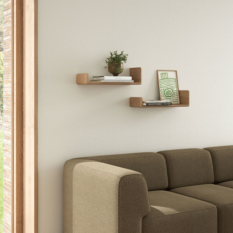 Level hylle 55 × 18 × 9 cm, eik