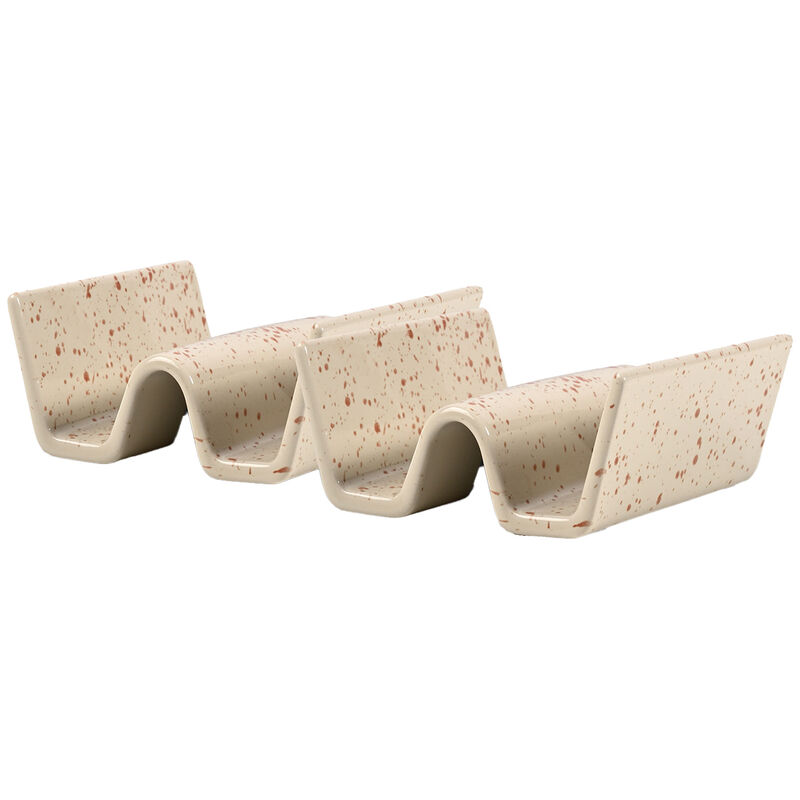 Ditte tacoholder 2 stk, beige/bordeaux