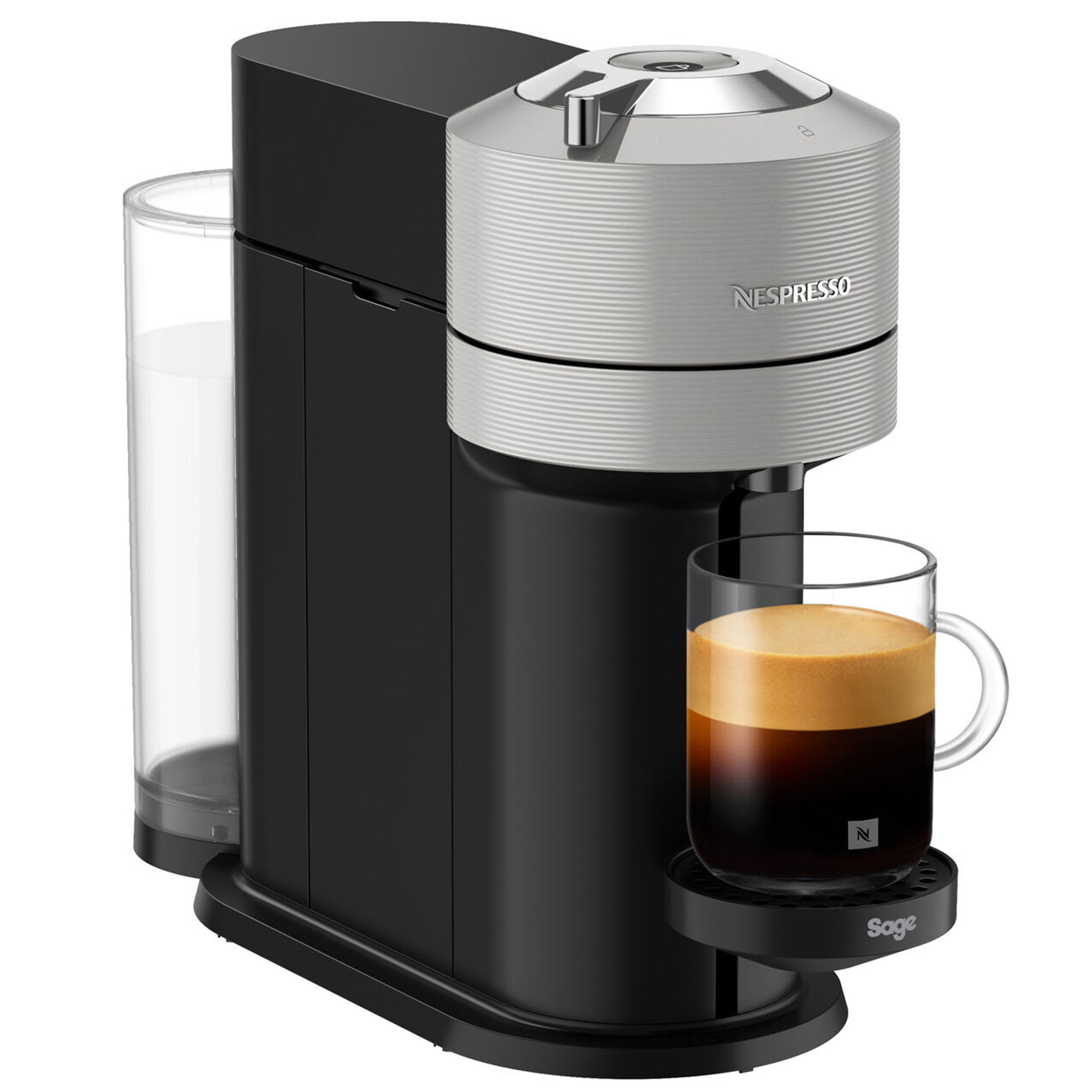 Nespresso by Sage SNV 520 Vertuo Next kapselmaskin, ljusgrå