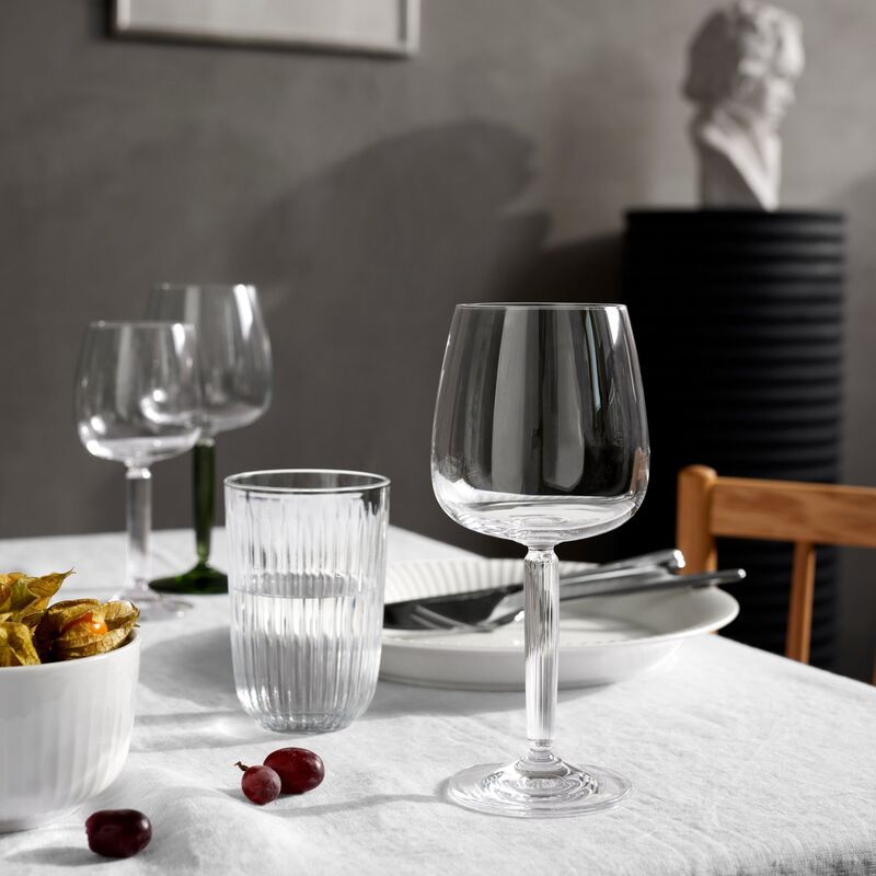 rödvinsglas, Ø 9,5 cm, 2 st, klar