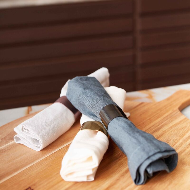 Raw servetthållare 4 st. svart