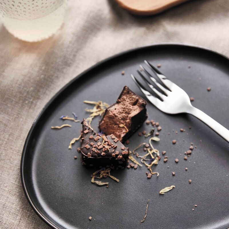 RAW Organic frokosttallerken, 24x21 cm, titanium black