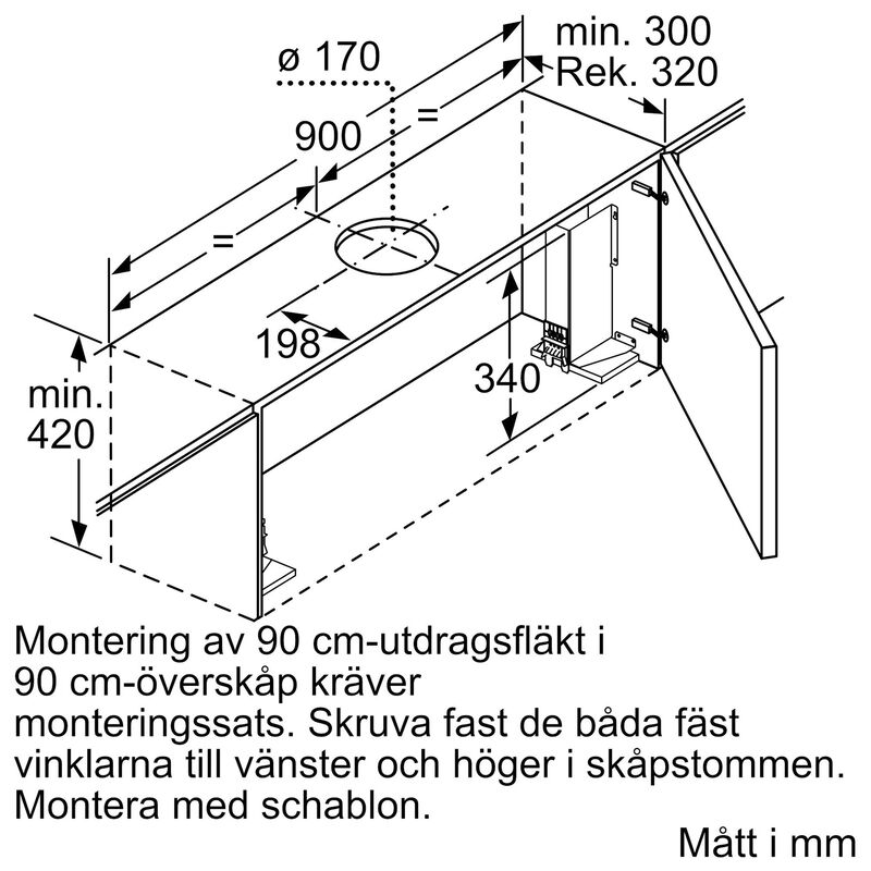 LI97RB531 iQ300 utdragbar köksfläkt, silver