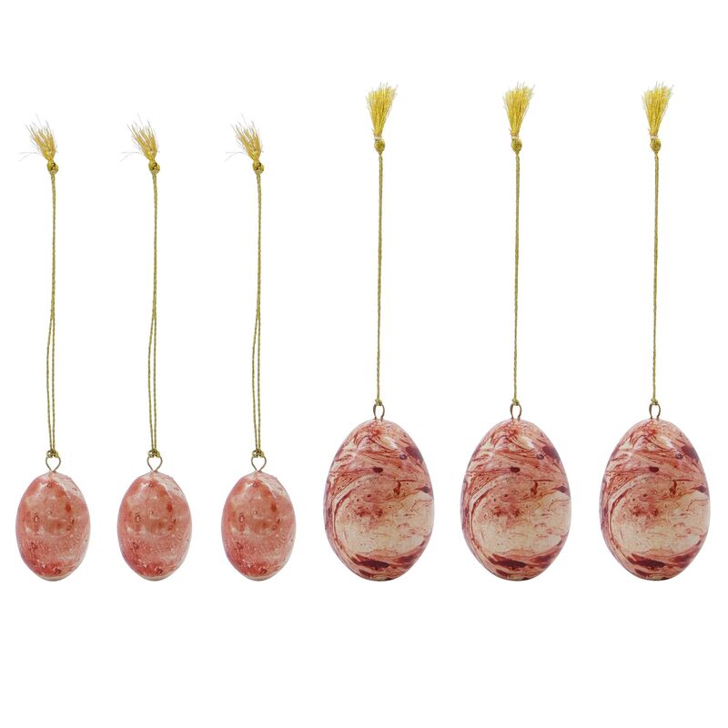 Påskevedhæng 6-pak, rød