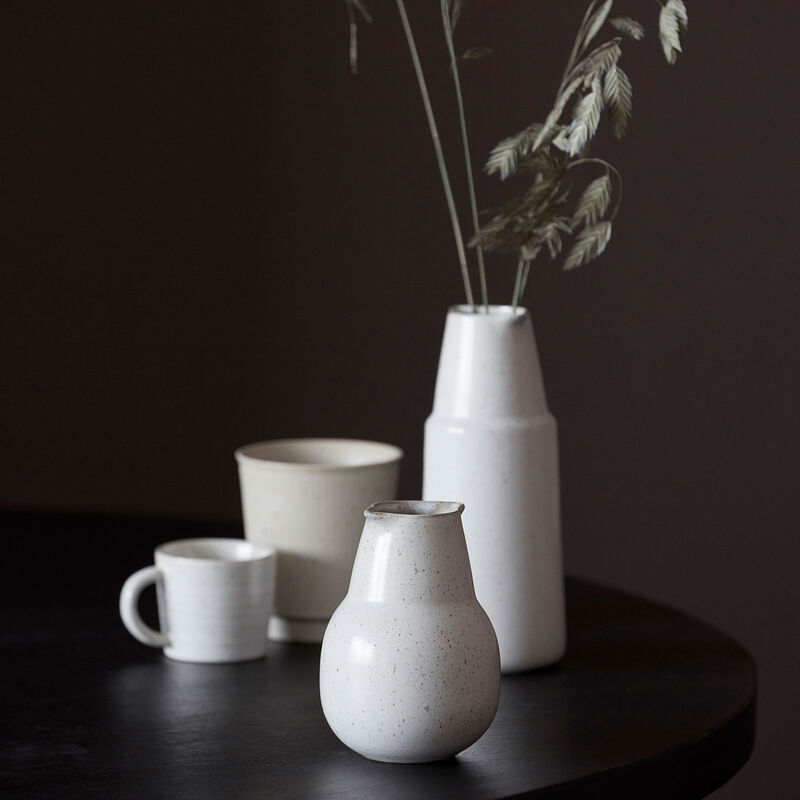 Pion pullo, pieni, harmaa/valkoinen