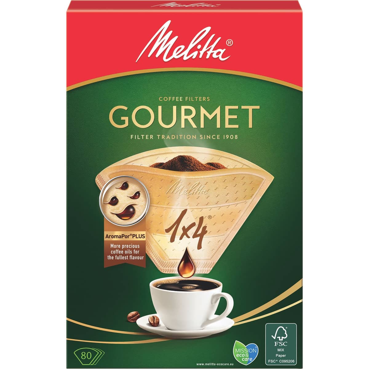 Kaffefilter 1x4/80 Gourmet