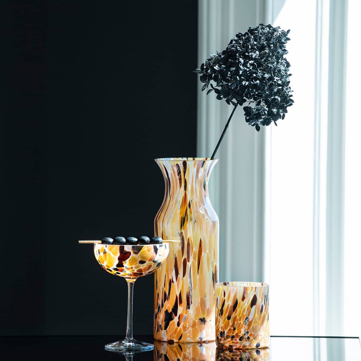 Swirl champagneglas 22 cl, brun