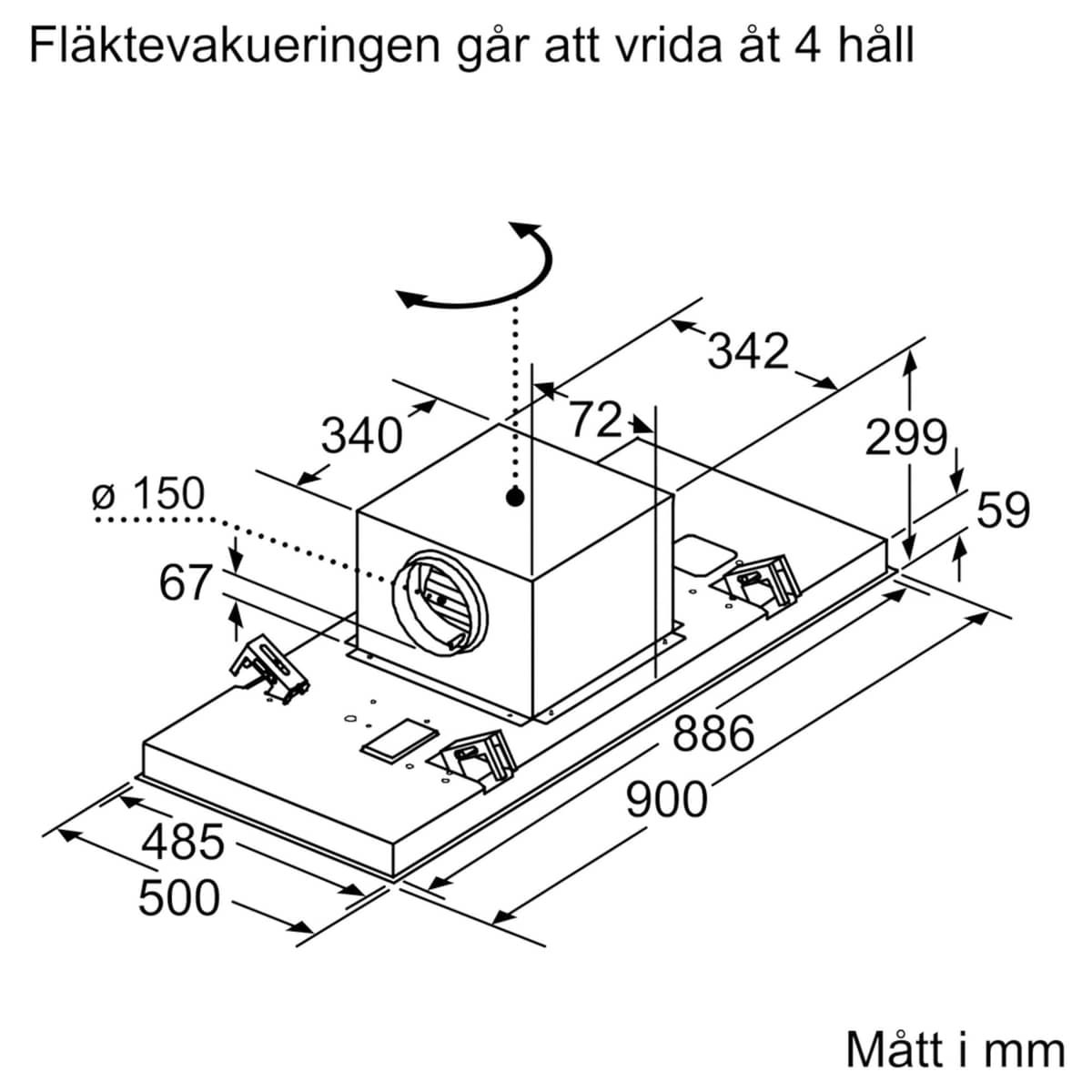 LR97CAQ50 iQ500 ulosvedettävä liesituuletin, hopea