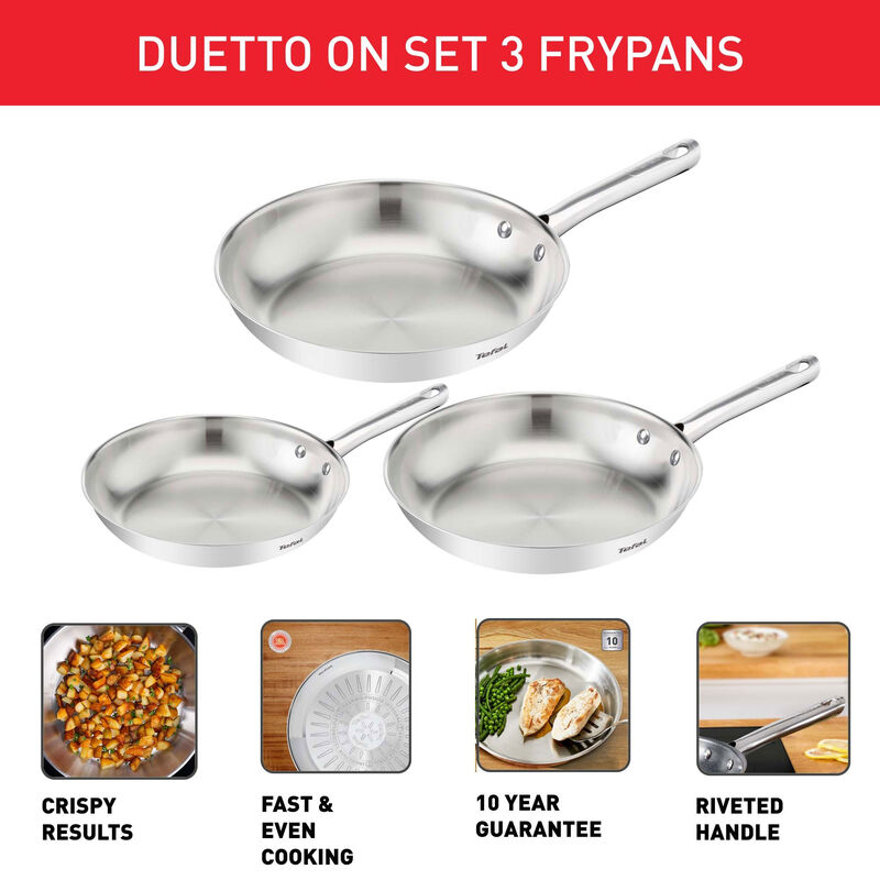 Duetto ON Paistinpannusetti 20 + 24 + 28 cm