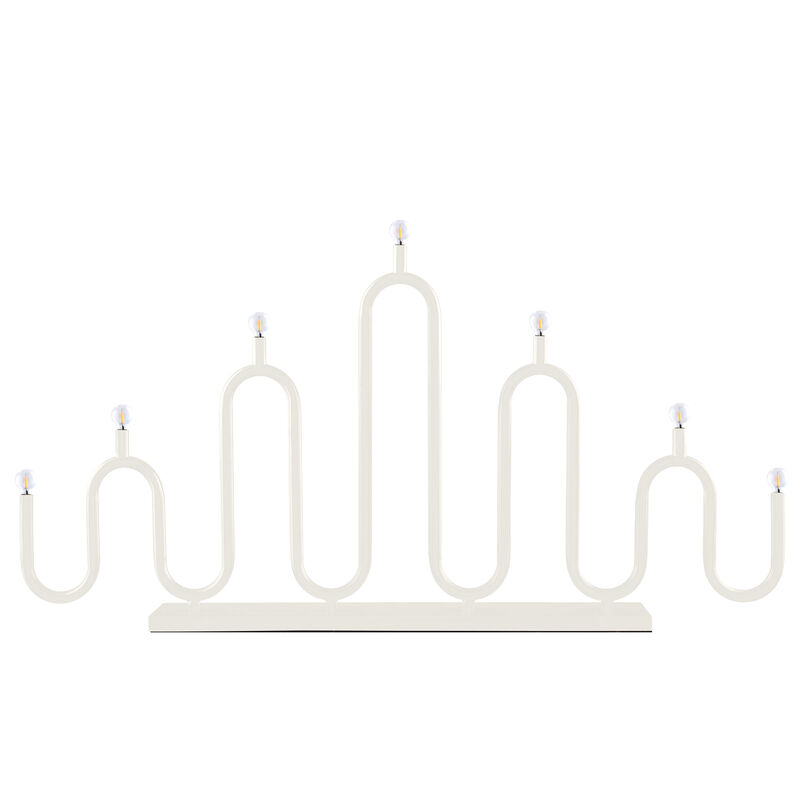 Globen Lighting Noel 7 adventsljusstake, vit