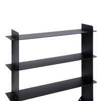 Division hylla 45 × 45 cm, svart stål