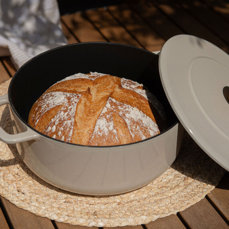 Combekk Støpejernsgryte med lokk 24 cm / 3,8 liter, sand
