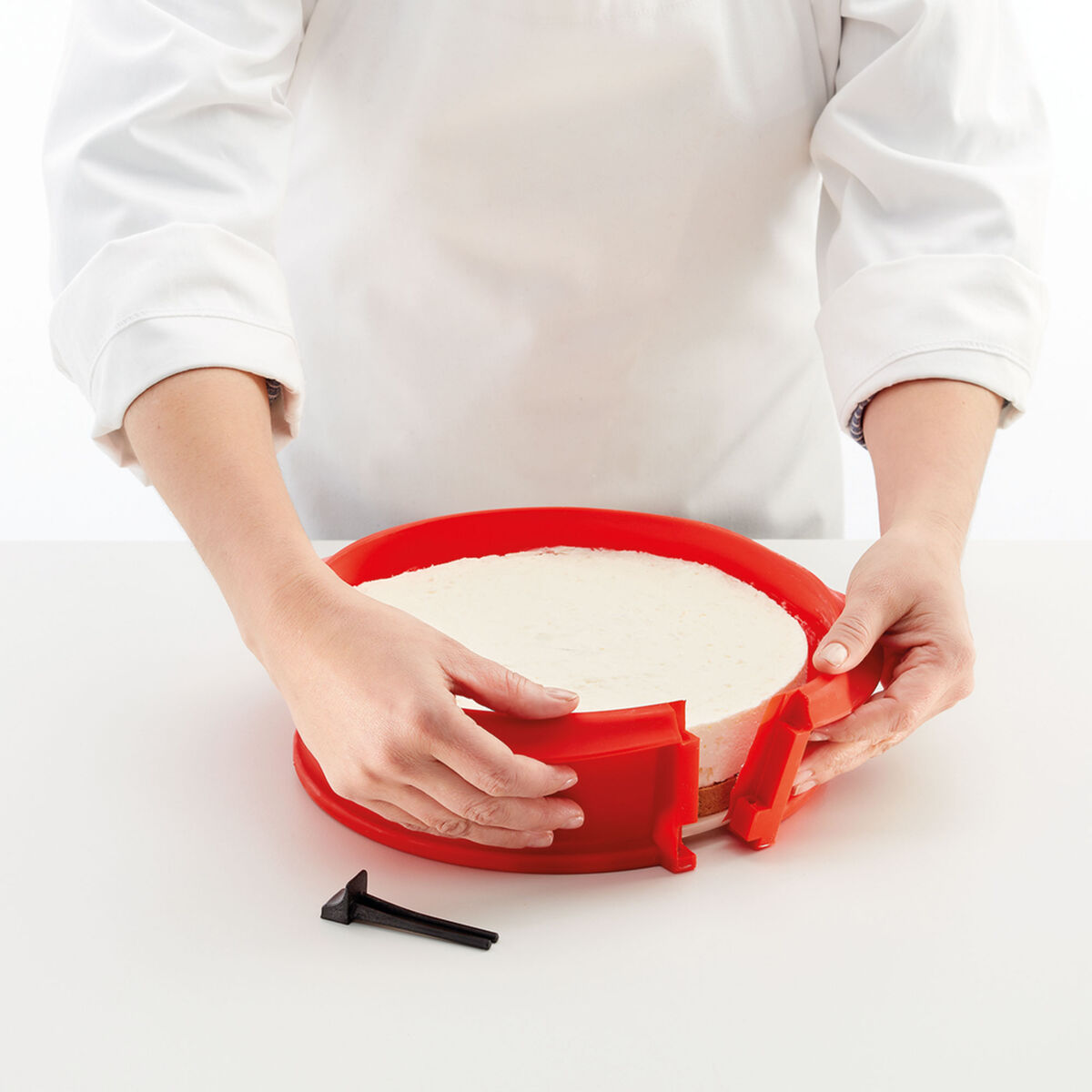 Springform med fat 23 cm, rød