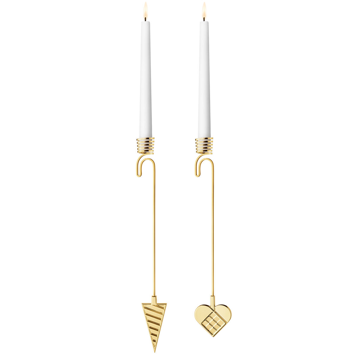 Georg Jensen CC 2025 Juletræslysholder, 18K-belagt, 2 stk.