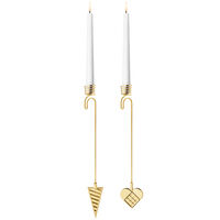 Georg Jensen CC 2025 Juletræslysholder, 18K-belagt, 2 stk.