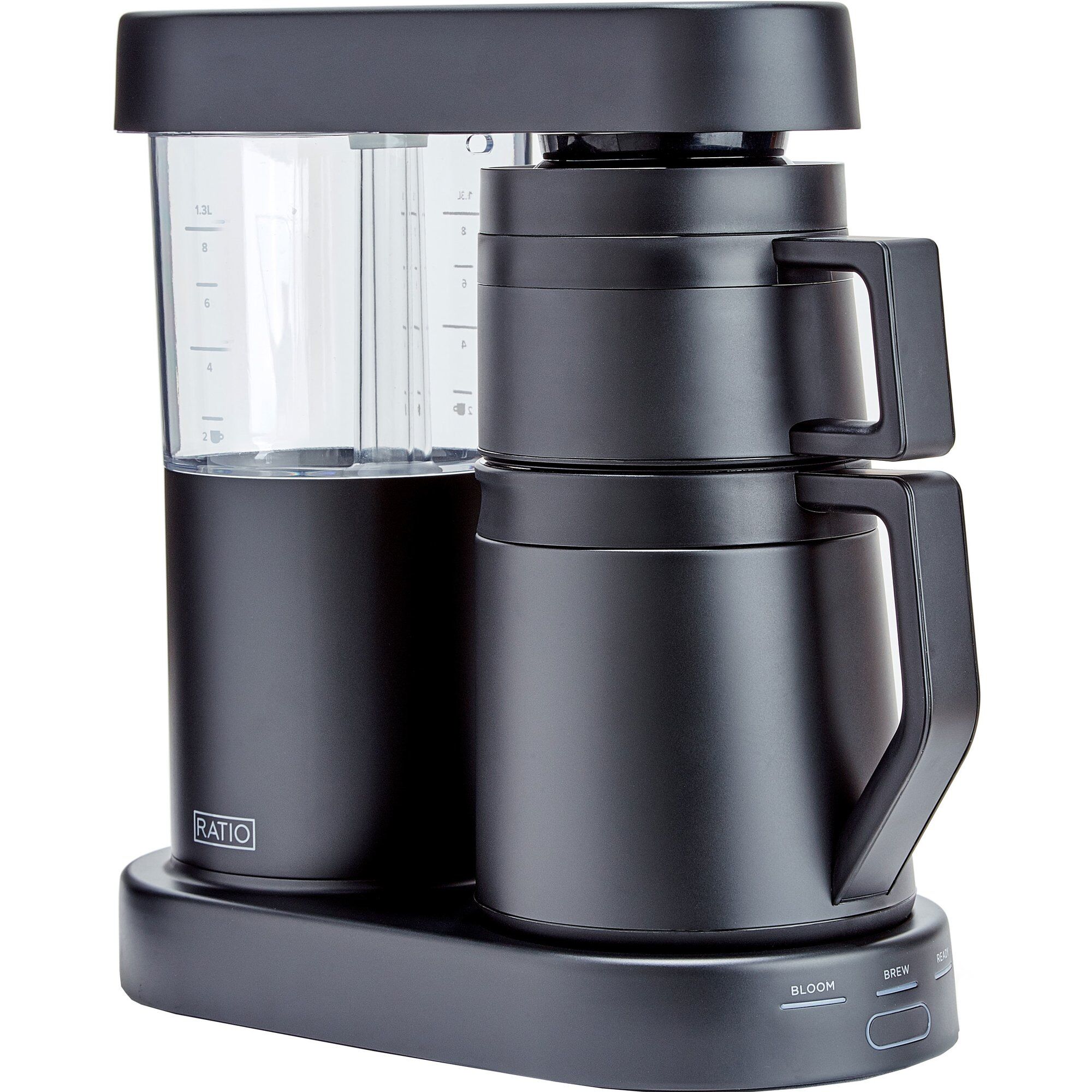 Six kaffebryggare 1,25 liter, mattsvart