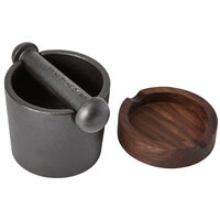 Mortel i gjutjärn & valnöt