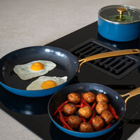 Combekk Stegepandesæt 2 dele 20+28 cm, blå