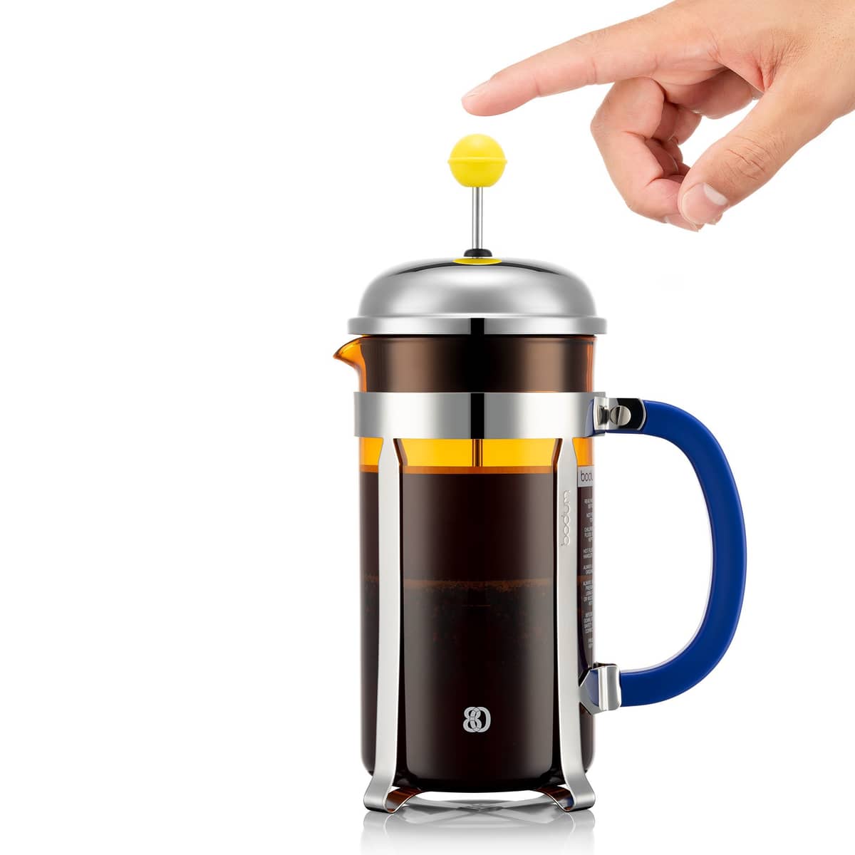 CHAMBORD kaffepress 8 koppar, gul/blå