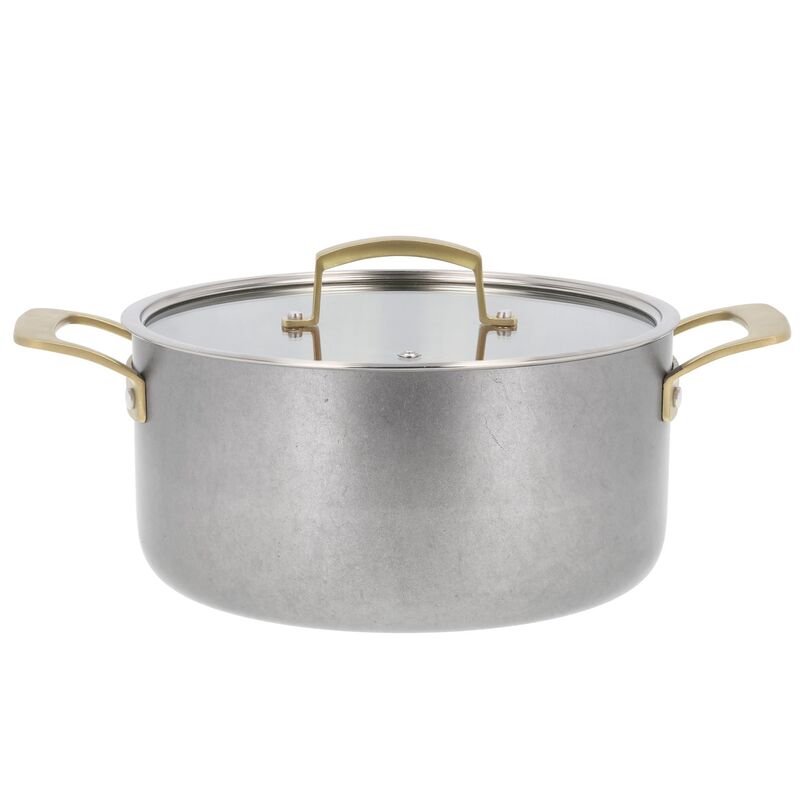 gryta med lock 5 liter 24 cm, rostfritt stål