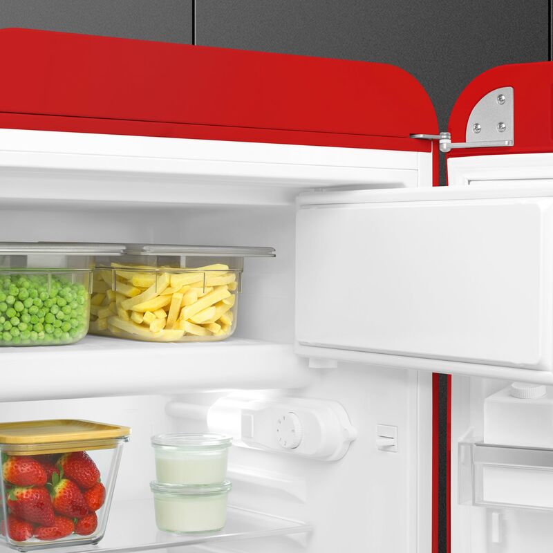 FAB10ROR6 kylskåp med frysfack, röd