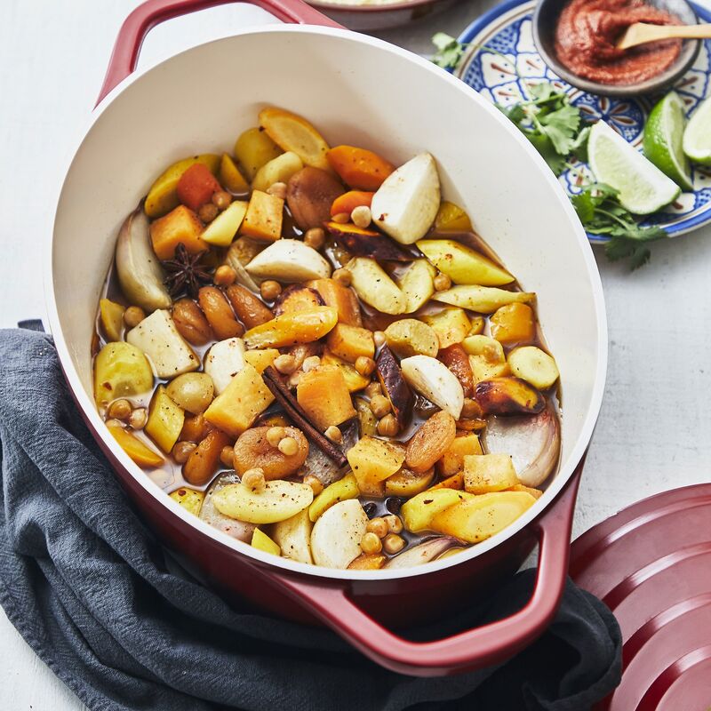 Air oval gryde, 5,7 liter, 30 cm, rød