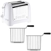 Lite Brödrost 2 Skivor High Gloss Vit + Toastgaller
