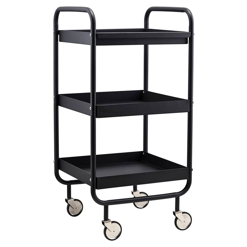Roll serveringsvogn, sort