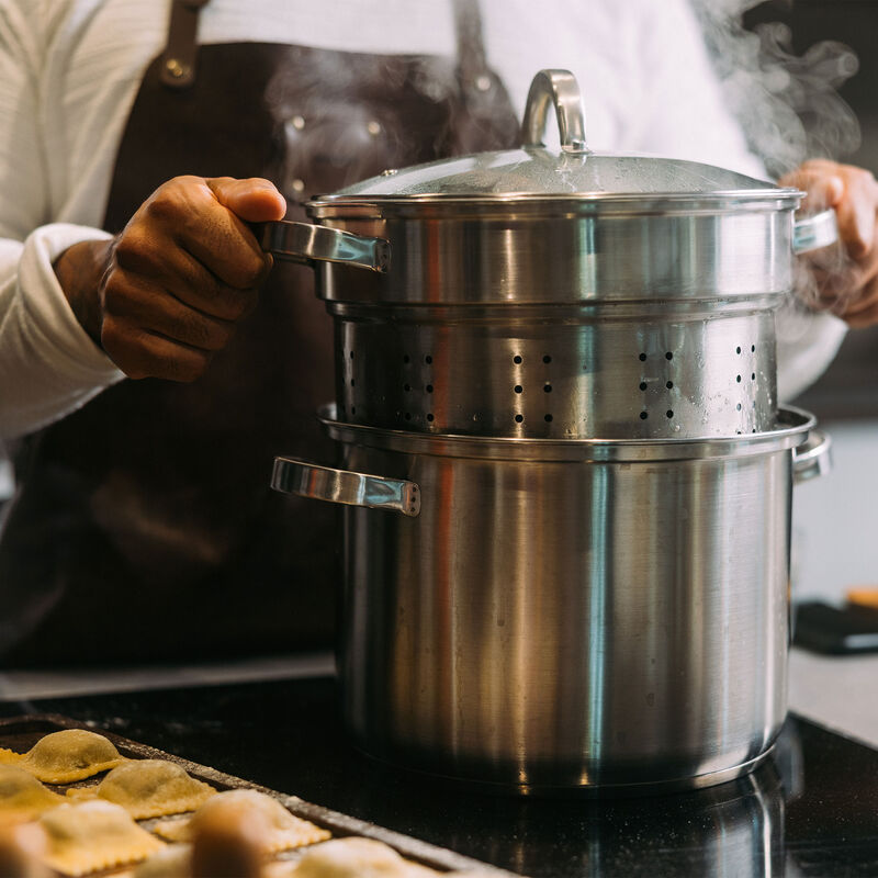 Pastagrytset med ånginsats + durkslag 7,5 liter